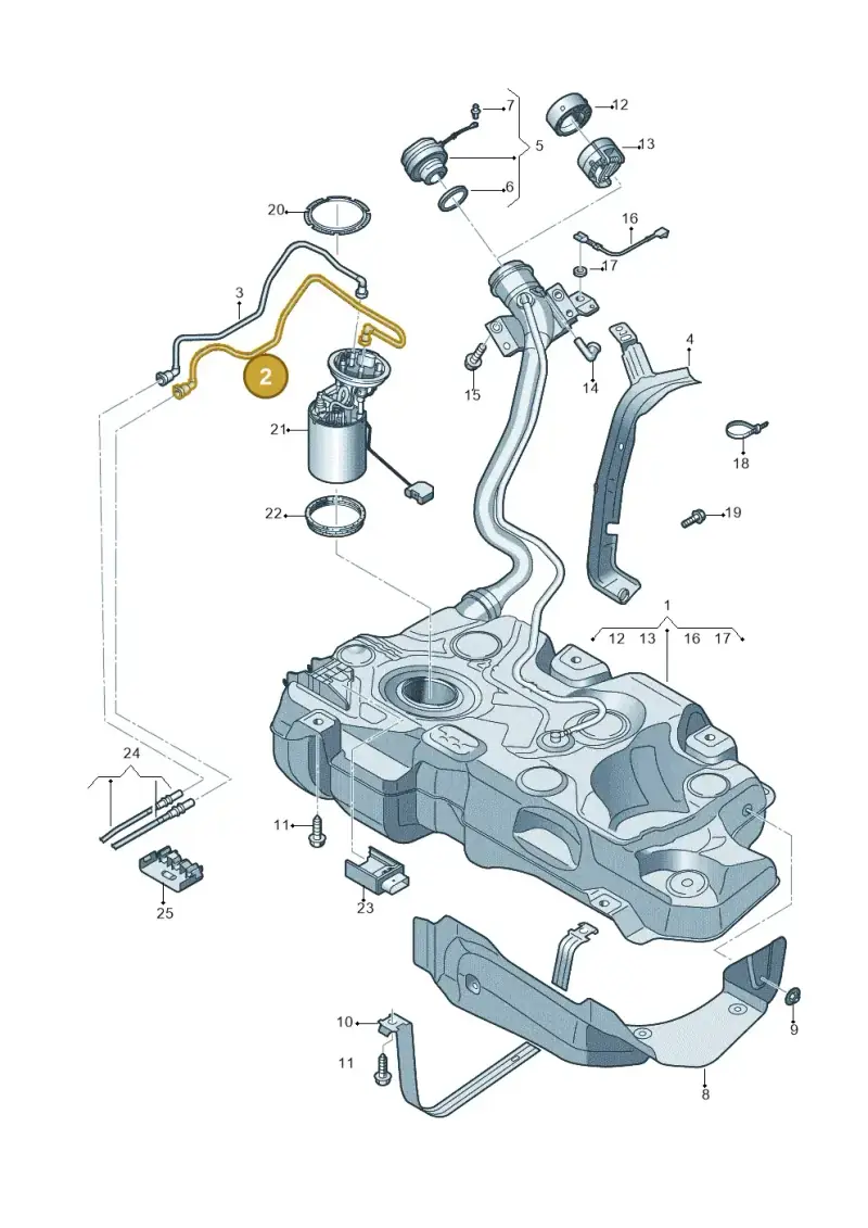5Q0201294F — Volkswagen Golf 1.4 BlueMotion (2014-2017) diagram 781201600, position 2