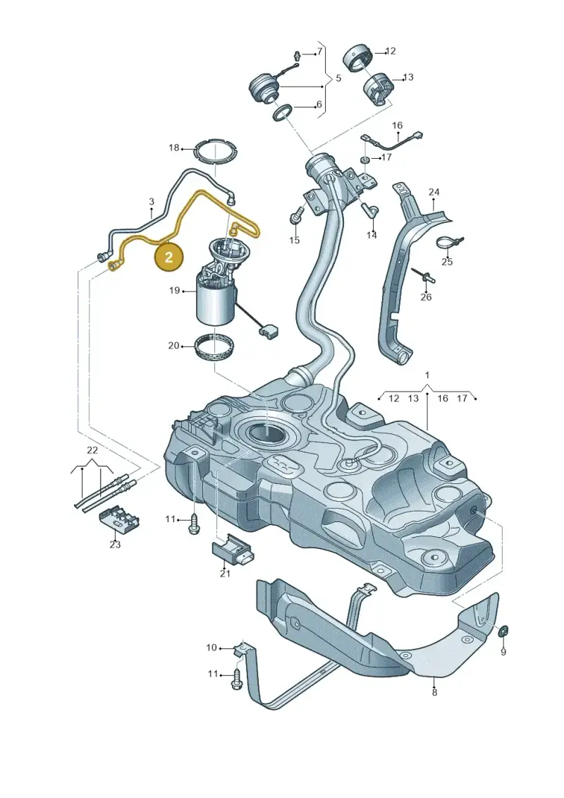 5Q0201294F — Volkswagen Golf 2.0 (2016-2020) diagram 827201620, position 2