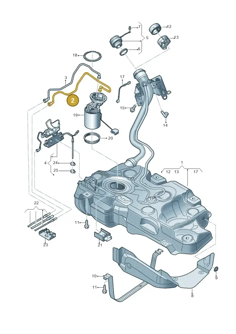 5Q0201294M — Volkswagen T-Roc BlueMotion (2017-2024) diagram 813201062, position 2