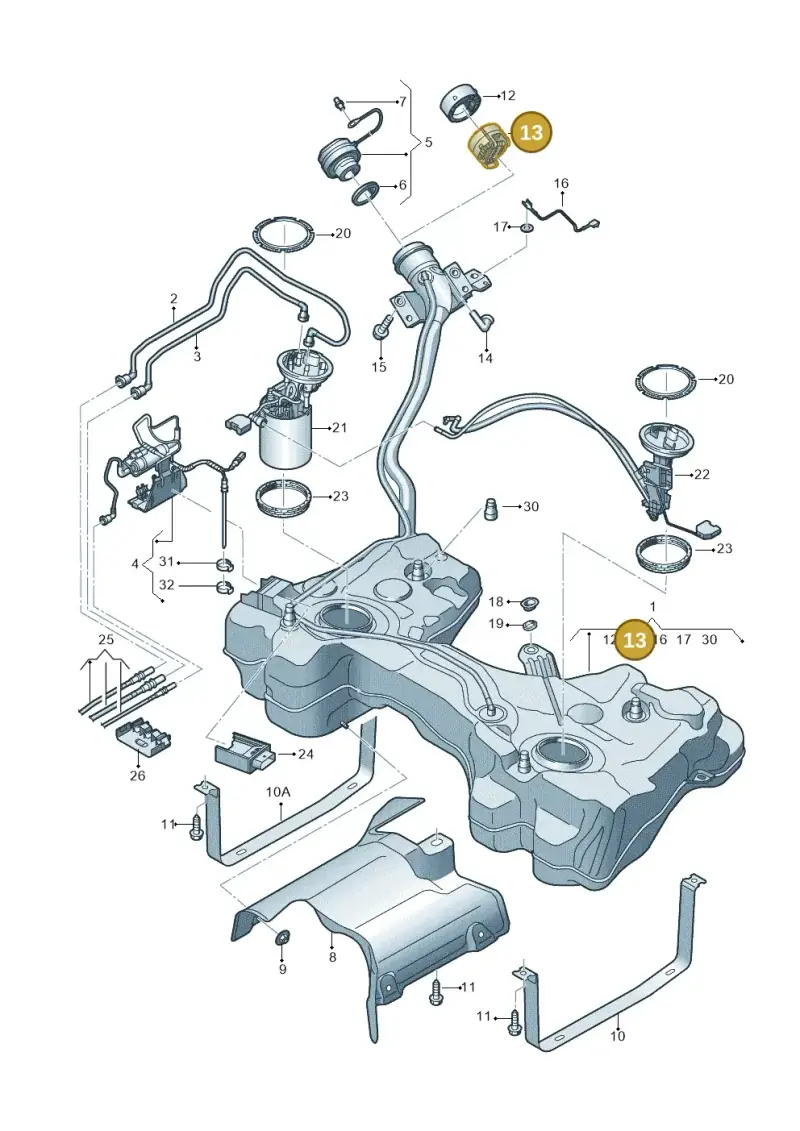 5Q0201400F — SEAT Ateca (2016-) diagram 746201700, position 13