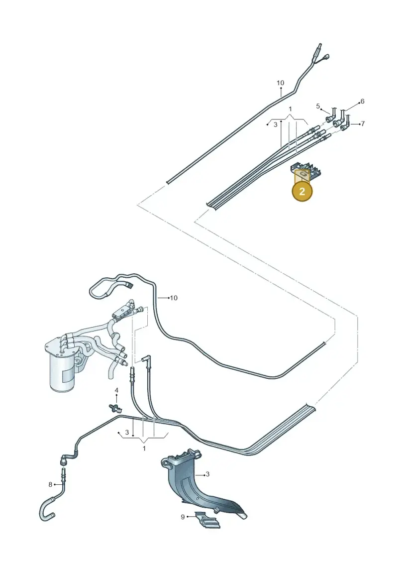 5Q0201449E — Volkswagen T-Roc BlueMotion (2017-2024) diagram 780201250, position 2