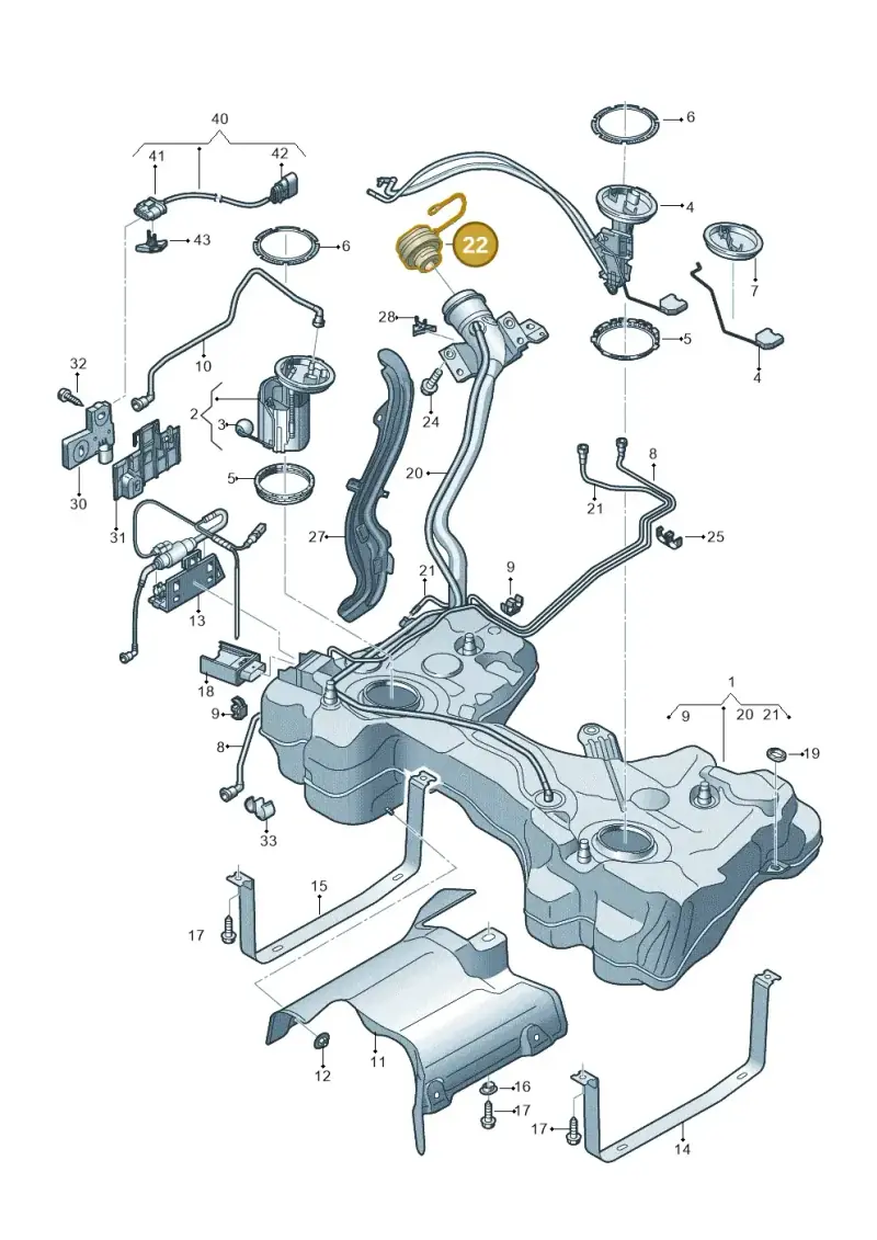 5Q0201550N — Audi A3 Cabriolet (2016-2020) diagram 891201200, position 22