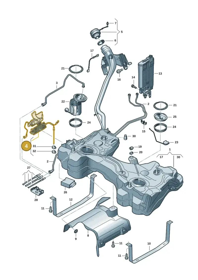 5Q0201607L — Volkswagen T-Roc BlueMotion (2017-2024) diagram 813201047, position 4
