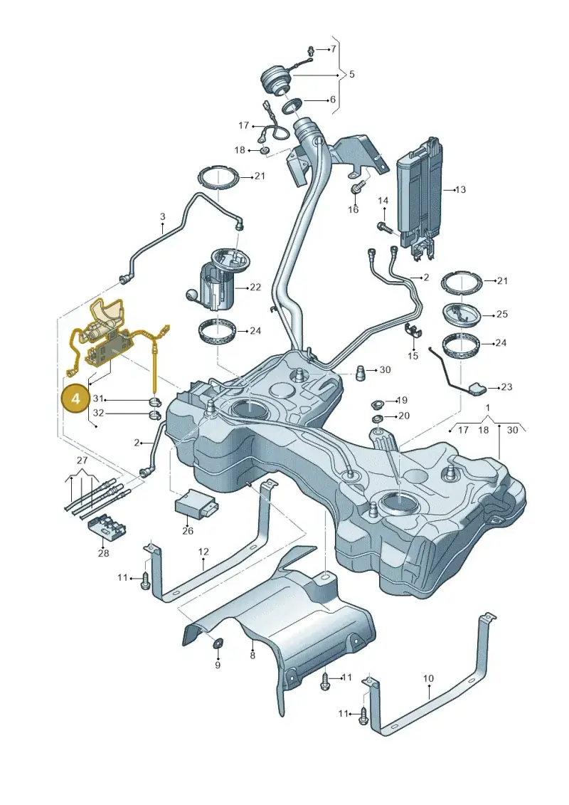 5Q0201607L — Volkswagen T-Roc BlueMotion (2017-2024) diagram 813201450, position 4