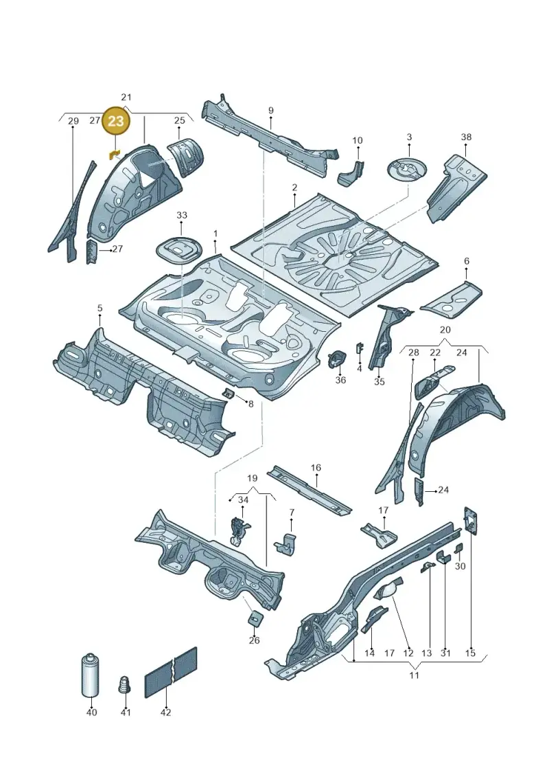 5Q0201827 — Volkswagen T-Roc BlueMotion (2017-2024) diagram 813803150, position 23