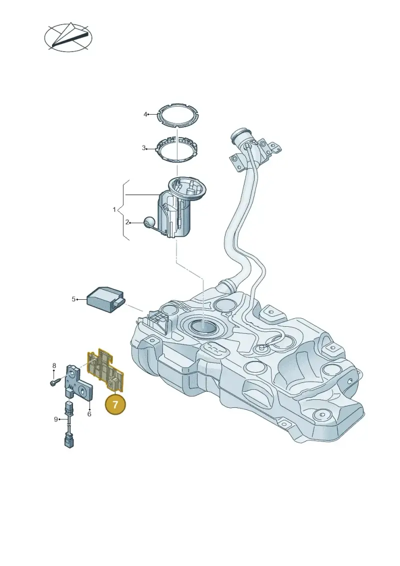 5Q0201898 — Volkswagen Golf 2.0 (2016-2020) diagram 746919310, position 7
