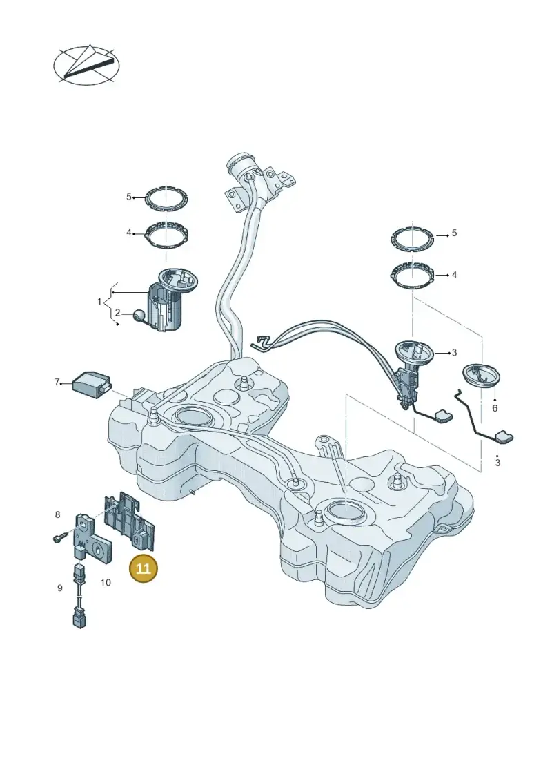 5Q0201898 — Volkswagen Golf Estate (2013-2017) diagram 746919350, position 11