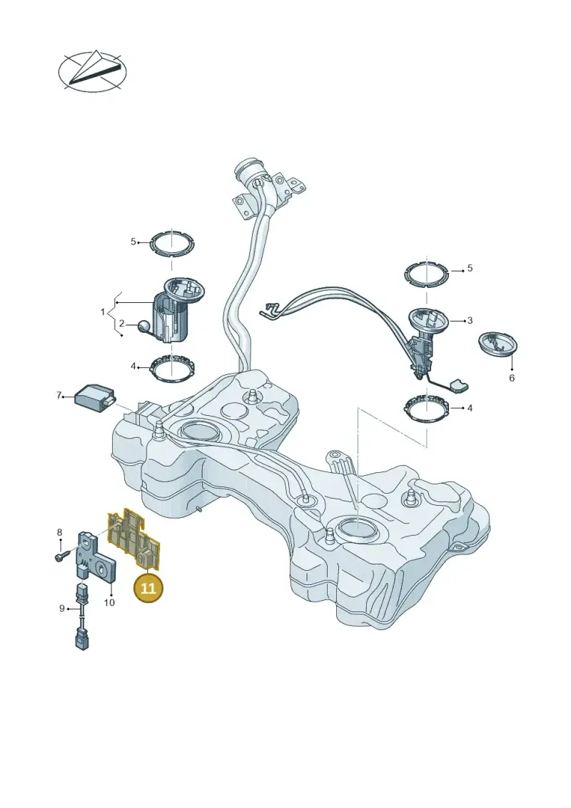 5Q0201898 — Volkswagen Golf 2.0 (2016-2020) diagram 827919350, position 11