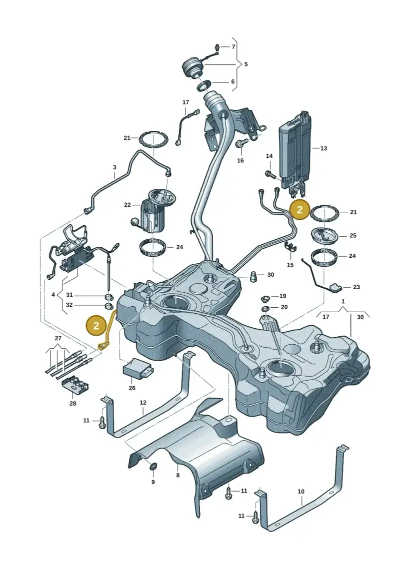 5Q0201931N — Volkswagen T-Roc BlueMotion (2017-2024) diagram 813201047, position 2
