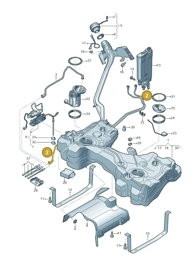 5Q0201931N — Volkswagen T-Roc BlueMotion (2017-2024) diagram 813201450, position 2