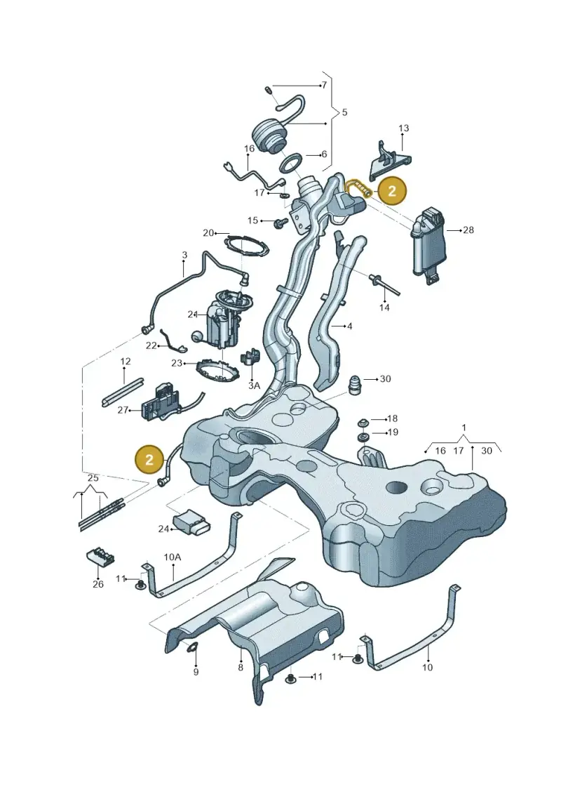 5Q0201931R — Volkswagen POLO HATCH         "ZA"06> (2005-) diagram 496201025, position 2
