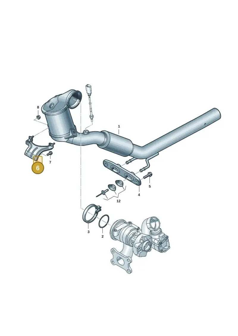 5Q0253249 — Volkswagen Golf 2.0 BlueMotion (2019-2024) diagram 5h0253039, position 6