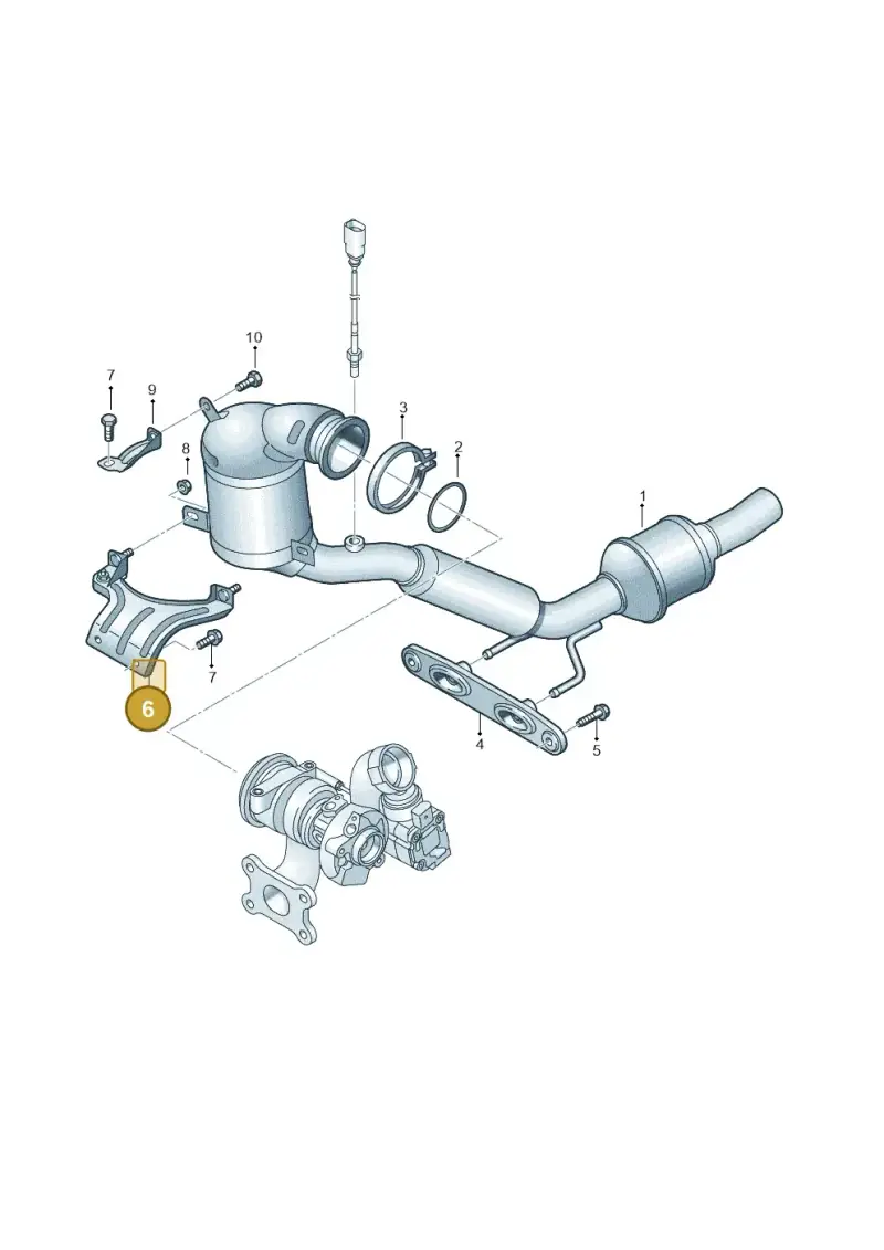 5Q0253249E — Volkswagen T-Cross 1,0 (2018-2024) diagram 587253023, position 6