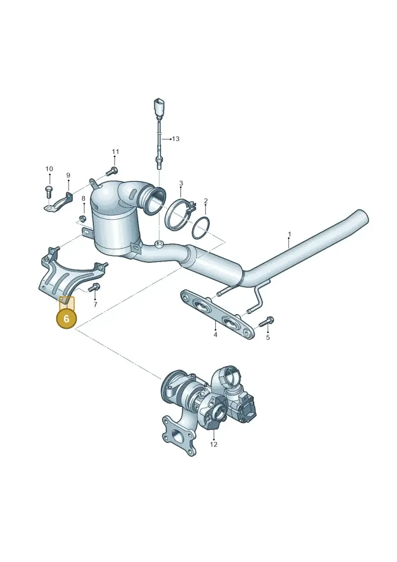 5Q0253249E — Volkswagen T-Cross 1,0 (2018-2024) diagram 837253180, position 6