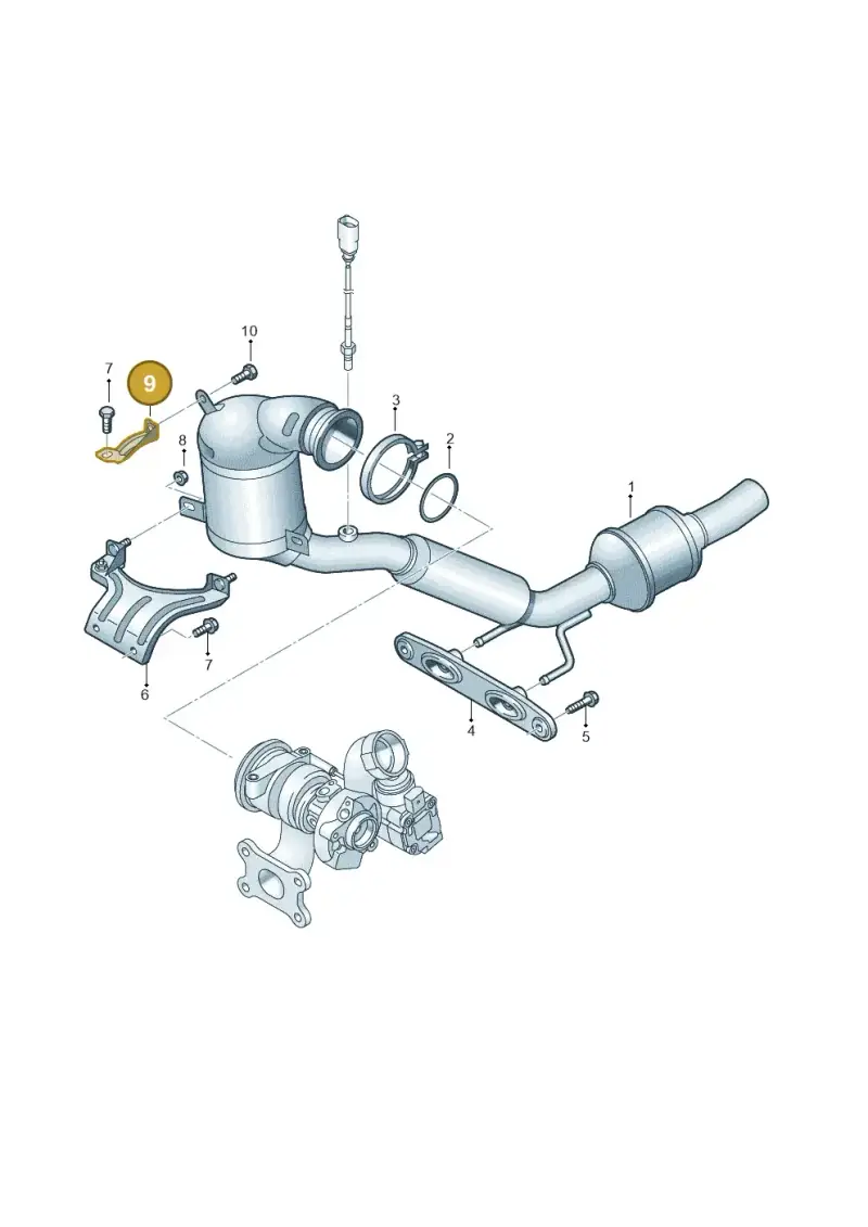 5Q0253461BF — Volkswagen T-Cross 1,0 (2018-2024) diagram 587253023, position 9