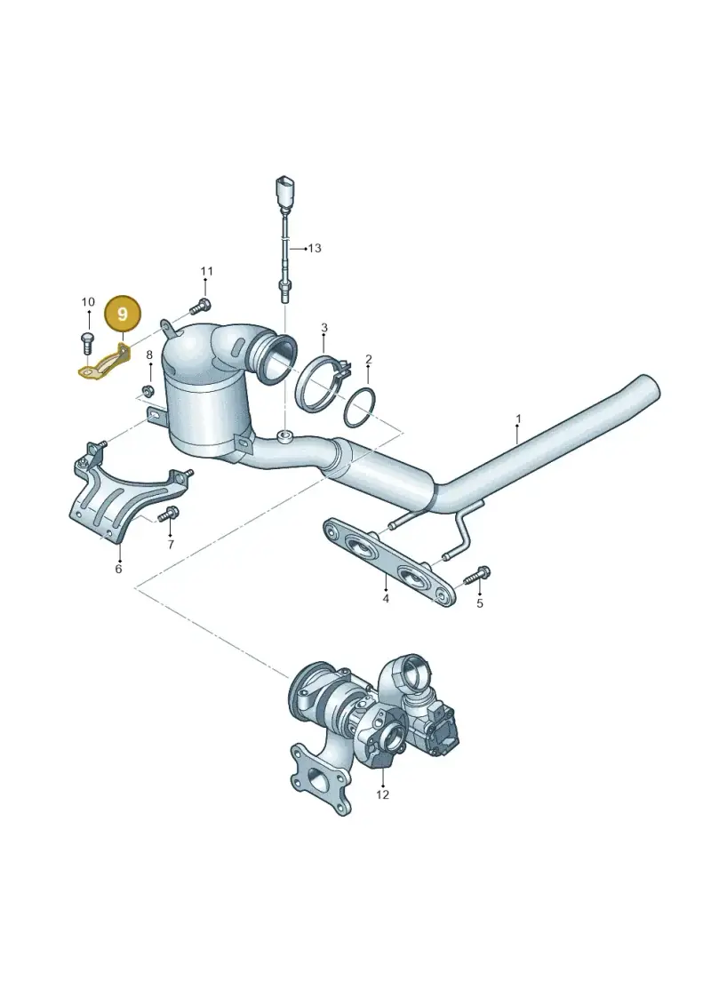 5Q0253461BF — Volkswagen T-Cross 1,0 (2018-2024) diagram 837253180, position 9