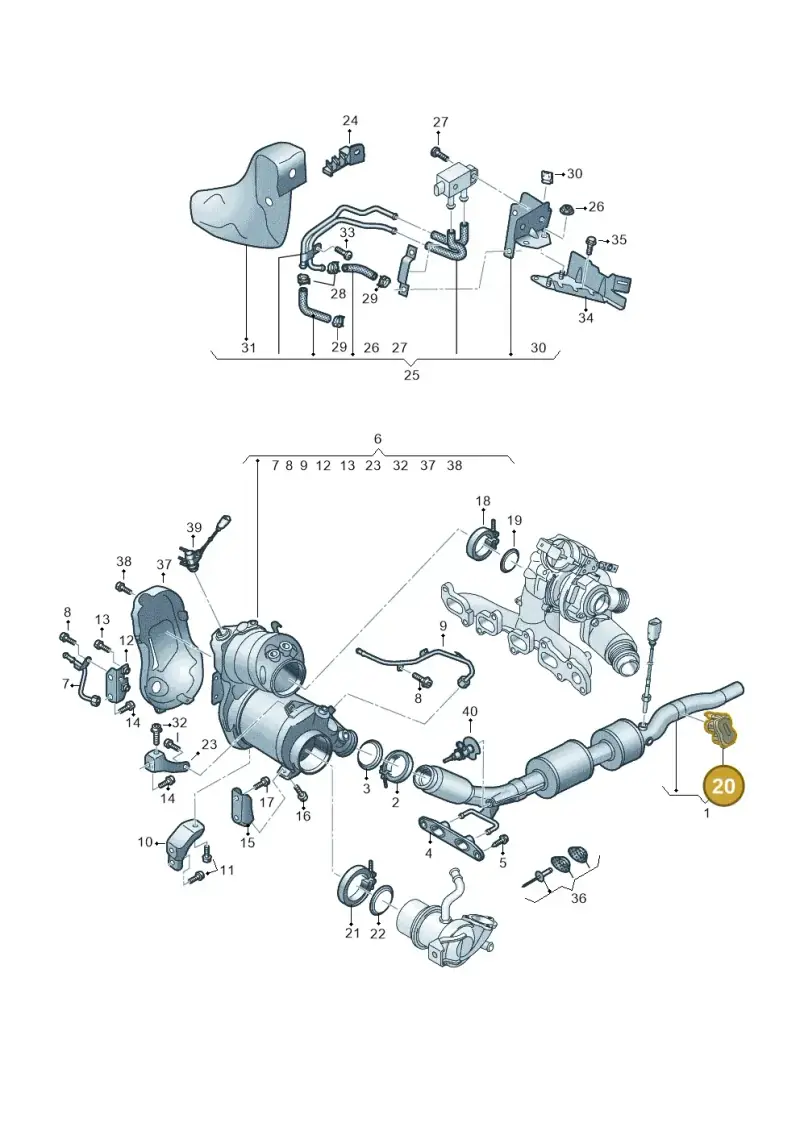 5Q0253692B — Volkswagen Caddy Maxi Kombi (2020-2024) diagram 884253071, position 20