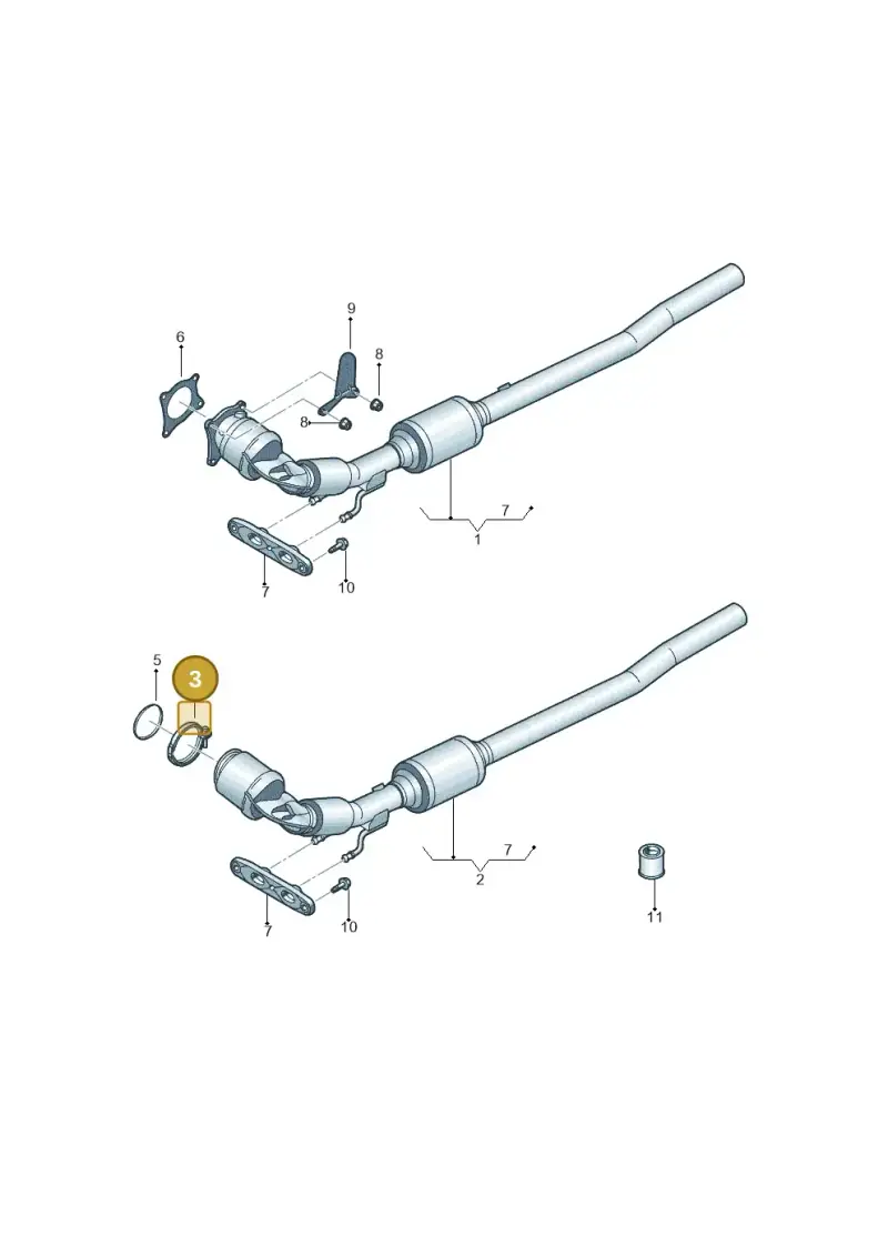 5Q0253725A — Volkswagen Jetta (2010-2014) diagram 715253600, position 3