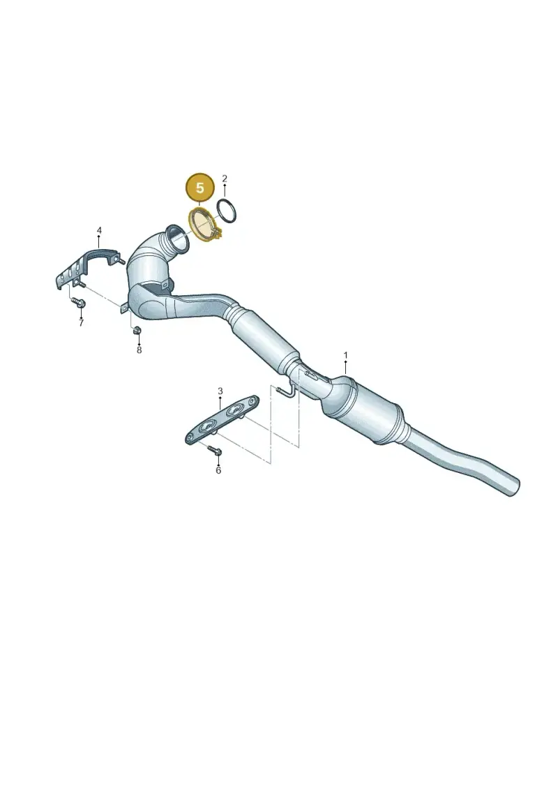 5Q0253725B — Volkswagen Jetta (2010-2014) diagram 692253540, position 5