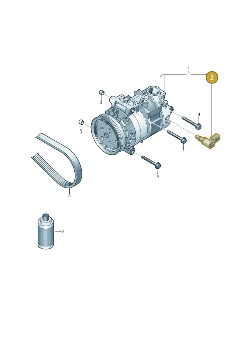 5Q0260839 — Volkswagen Golf 2.0 BlueMotion (2019-2024) diagram 827260100, position 2