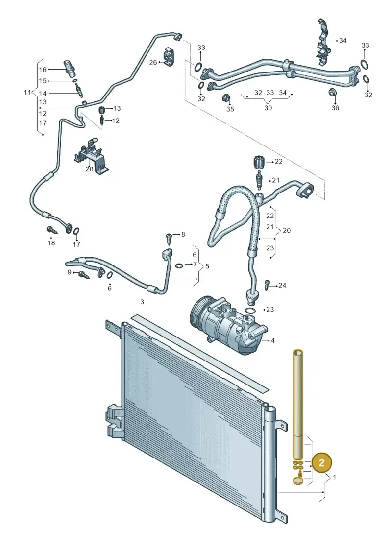 5Q0298403C — Volkswagen Multivan (2021-) diagram 7t0260400, position 2