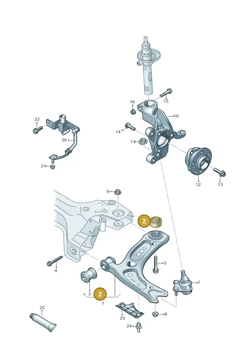 5Q0407183K — Volkswagen Passat estate (2023-) diagram 5h0407000, position 2