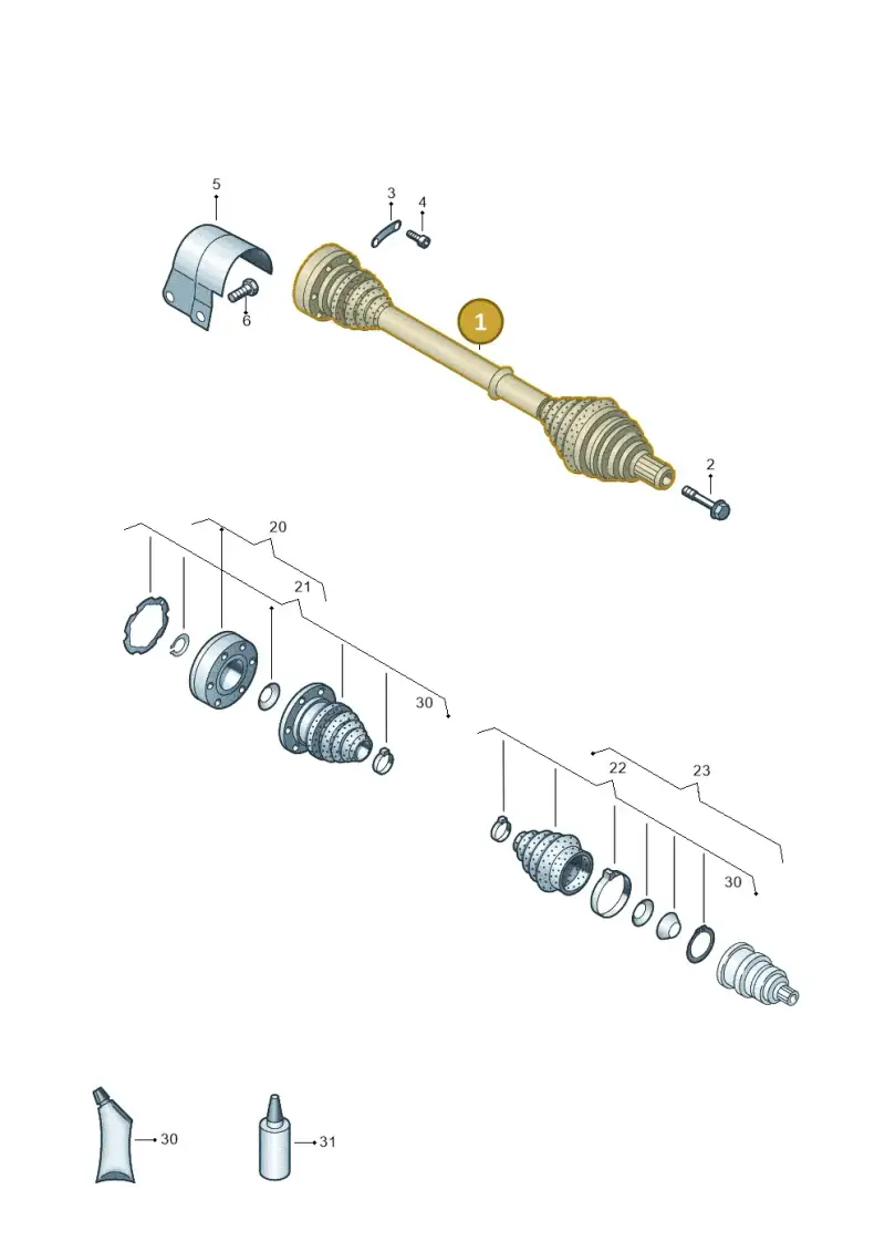 5Q0407271CB — Volkswagen Golf Sportsvan 1.6 (2014-2020) diagram 780407200, position 1