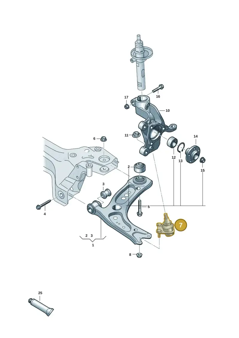 5Q0407366E — Volkswagen Virtus 1,0 (2022-) diagram 62i407000, position 7