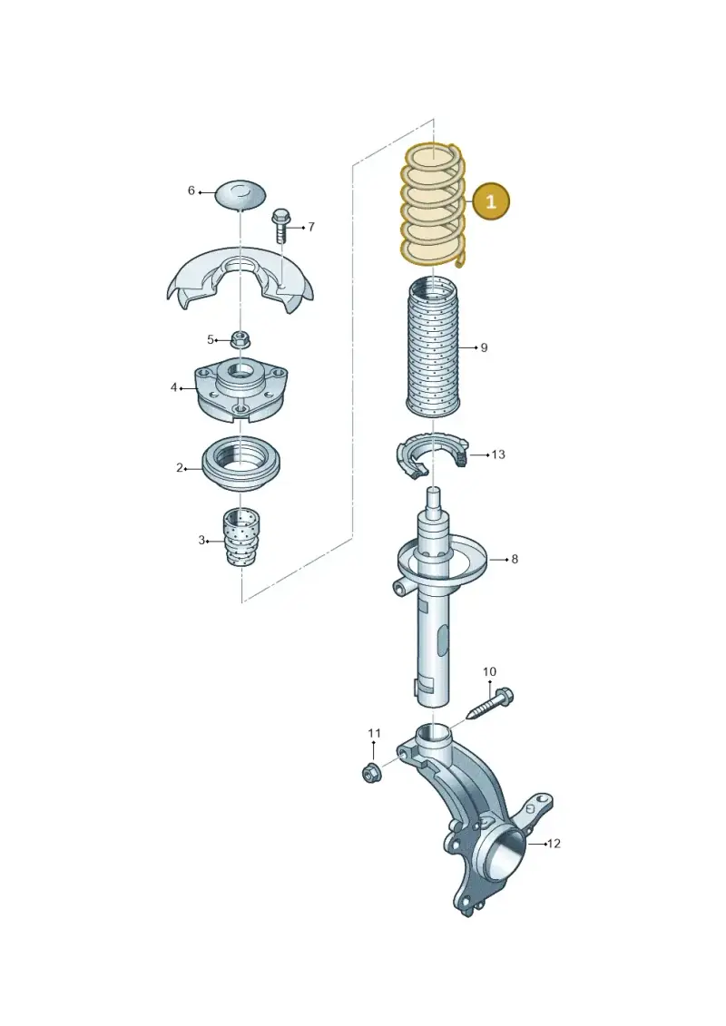 5Q0411105KS — Volkswagen Golf 2.0 (2016-2020) diagram 745411000, position 1