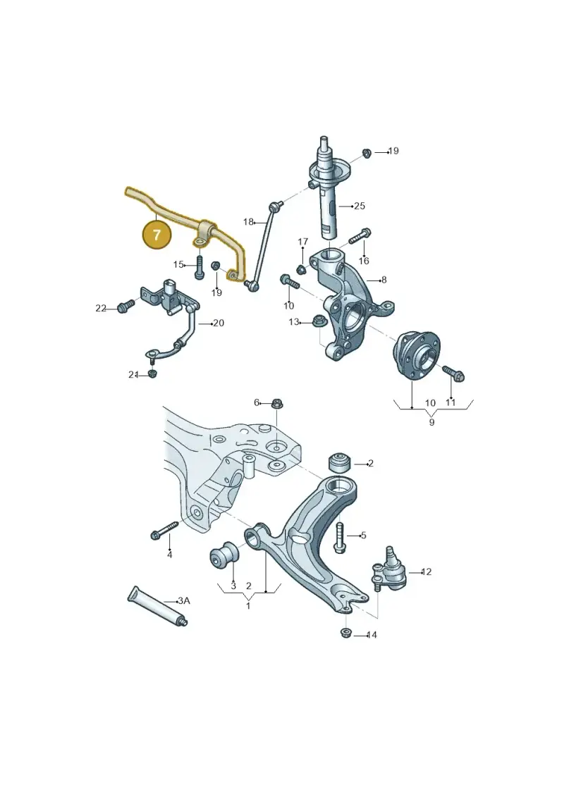 5Q0411303AC — Volkswagen POLO HATCH         "ZA"06> (2005-) diagram 833407000, position 7