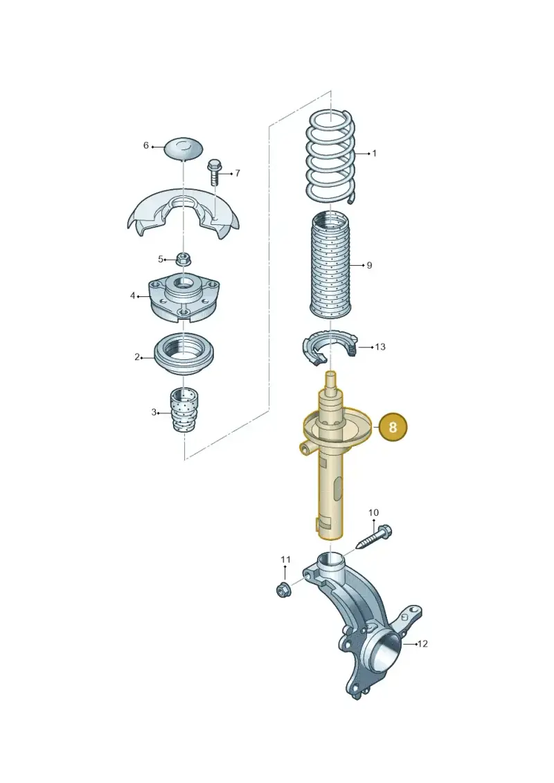 5Q0413031CH — Volkswagen Golf 2.0 (2016-2020) diagram 745411000, position 8