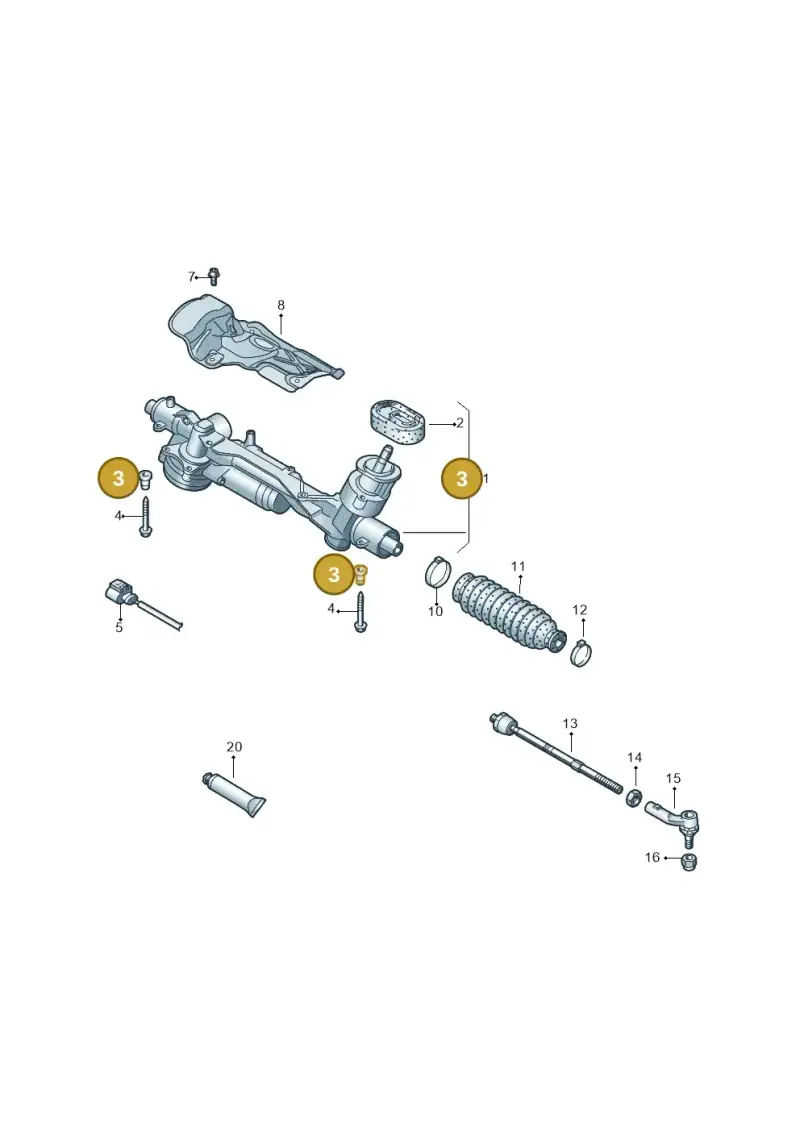 5Q0423121A — Volkswagen Tiguan 2.0 (2023-) diagram 780423000, position 3