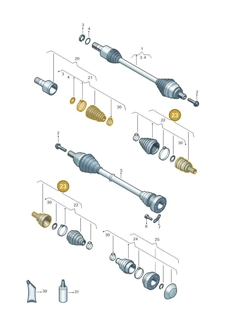 5Q0498099CX — Volkswagen Jetta 1.4 (2017-2024) diagram 813407800, position 23