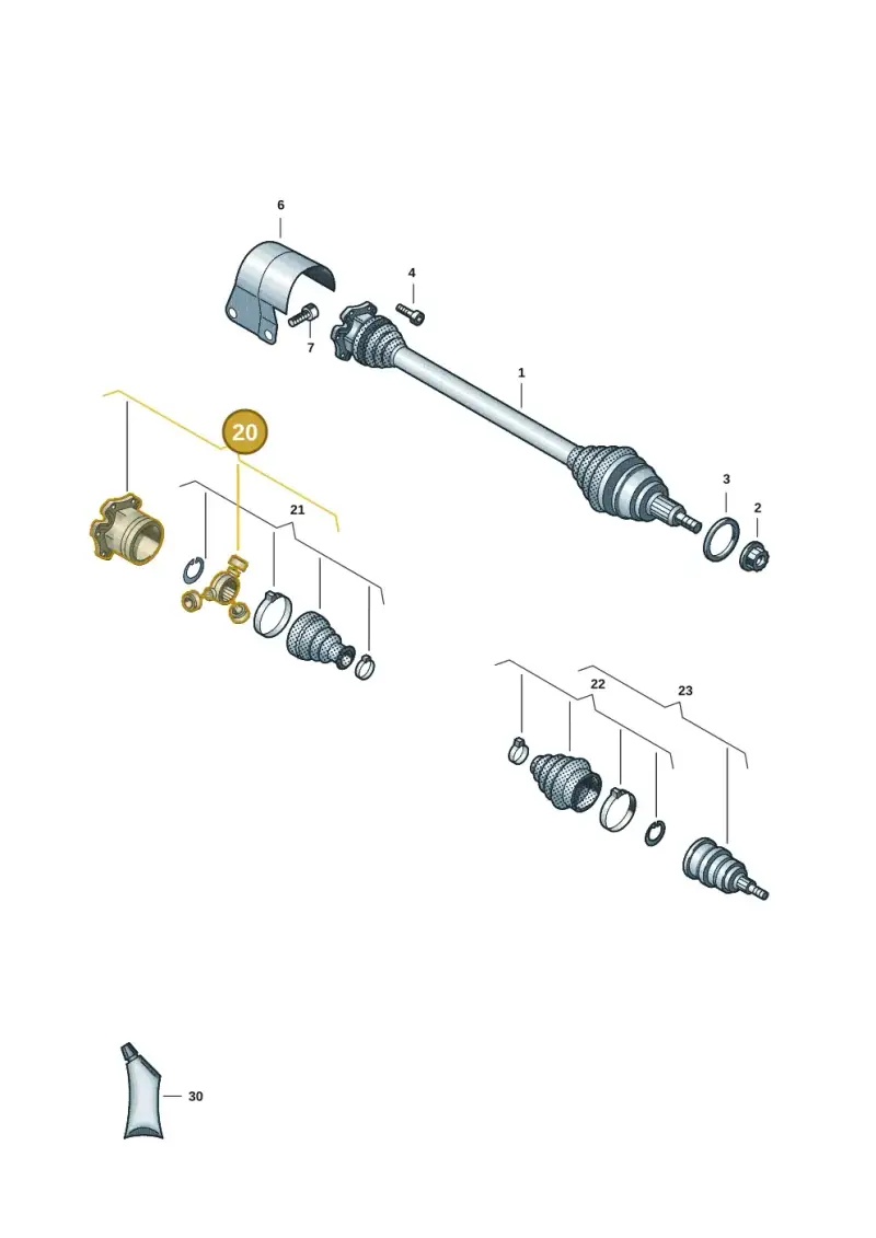 5Q0498103F — Volkswagen Taigo (2021-2024) diagram 2f0407422, position 20