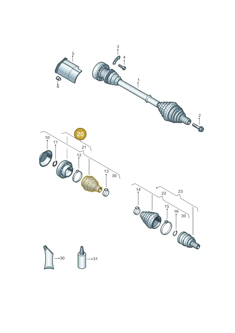 5Q0498103N — Volkswagen Taos 1.4 (2021-2023) diagram 746407500, position 20