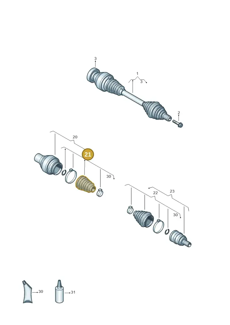 5Q0498202 — Volkswagen Tiguan 2.0 4Motion (2017-2024) diagram 884407340, position 21