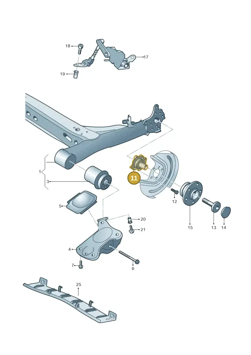 5Q0501117A — Volkswagen Golf 2.0 BlueMotion (2019-2024) diagram 827500020, position 11