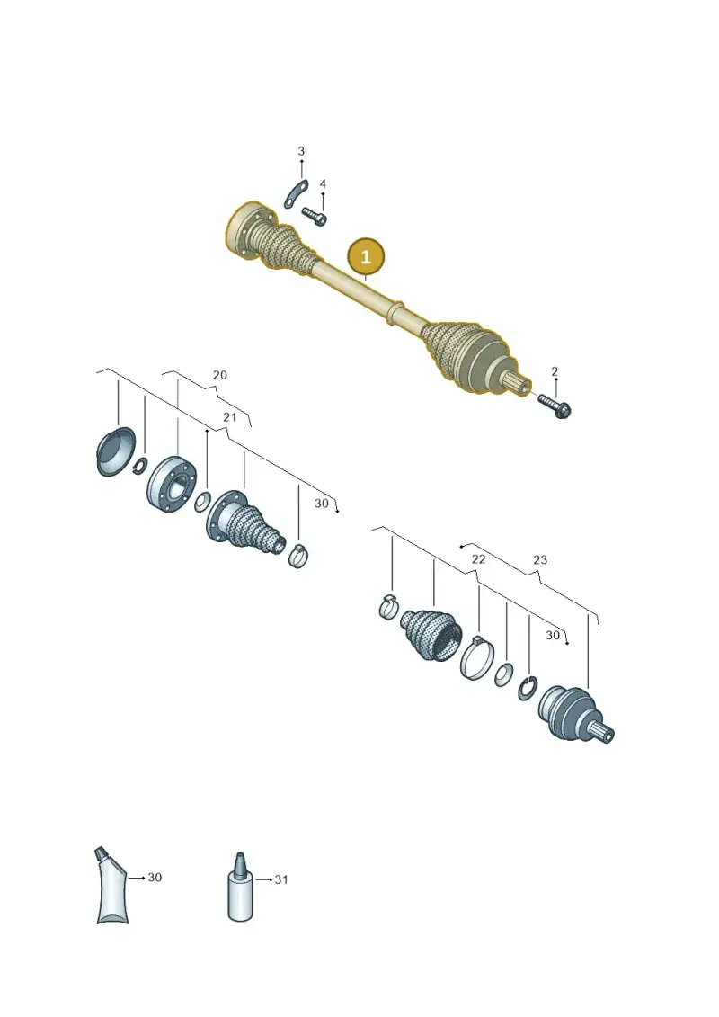 5Q0501203A — Volkswagen Golf Estate (2013-2017) diagram 884501050, position 1