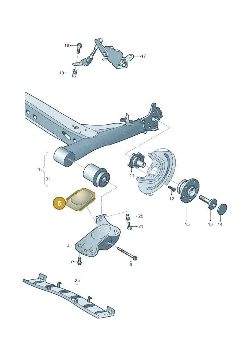 5Q0501475 — Volkswagen Golf 2.0 BlueMotion (2019-2024) diagram 827500020, position 5