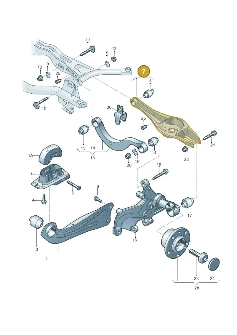 5Q0505311D — Volkswagen Golf 2.0 (2016-2020) diagram 746505050, position 7