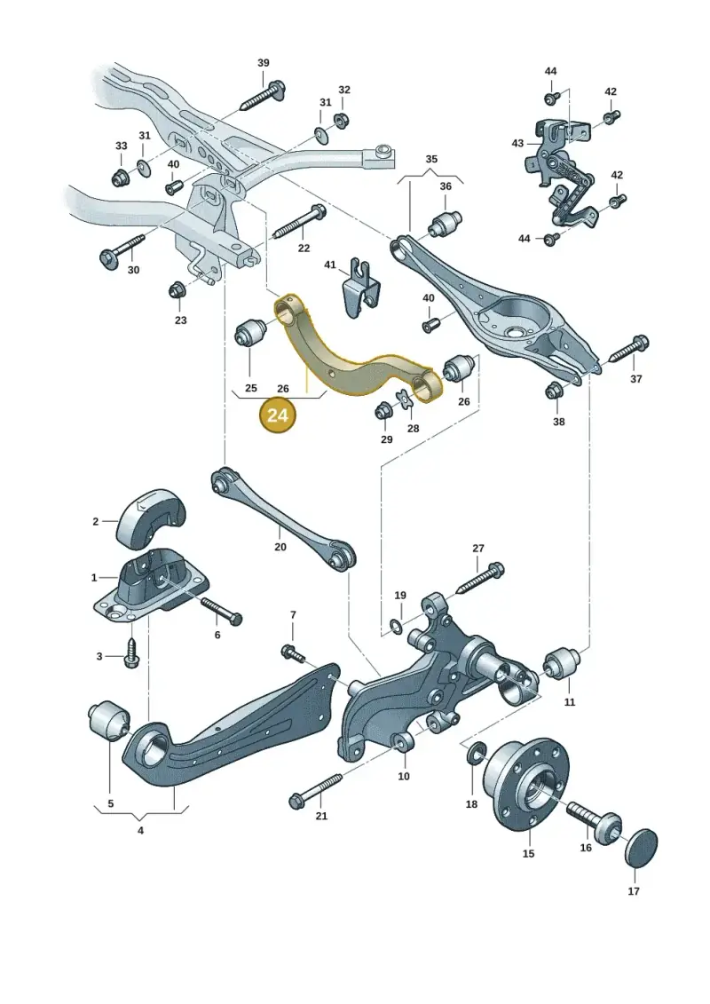 5Q0505323C — Volkswagen T-Roc convertible 1.5 (2019-2024) diagram 2gk505050, position 24