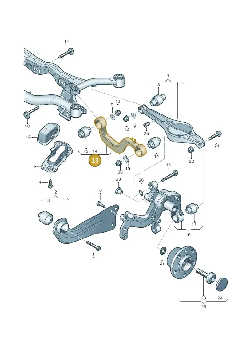 5Q0505323C — Volkswagen Tiguan 4Motion (2011-2018) diagram 460505100, position 13