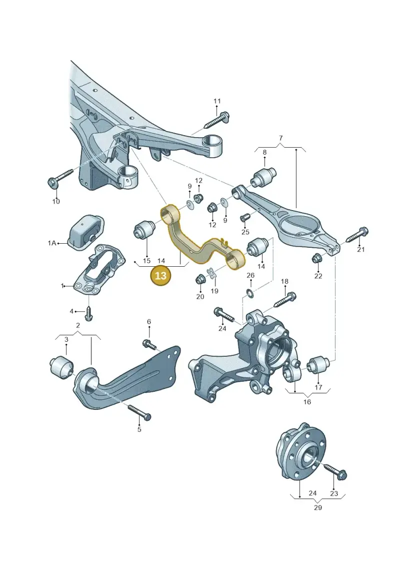 5Q0505323C — Volkswagen Passat CC (2011-2016) diagram 460505300, position 13