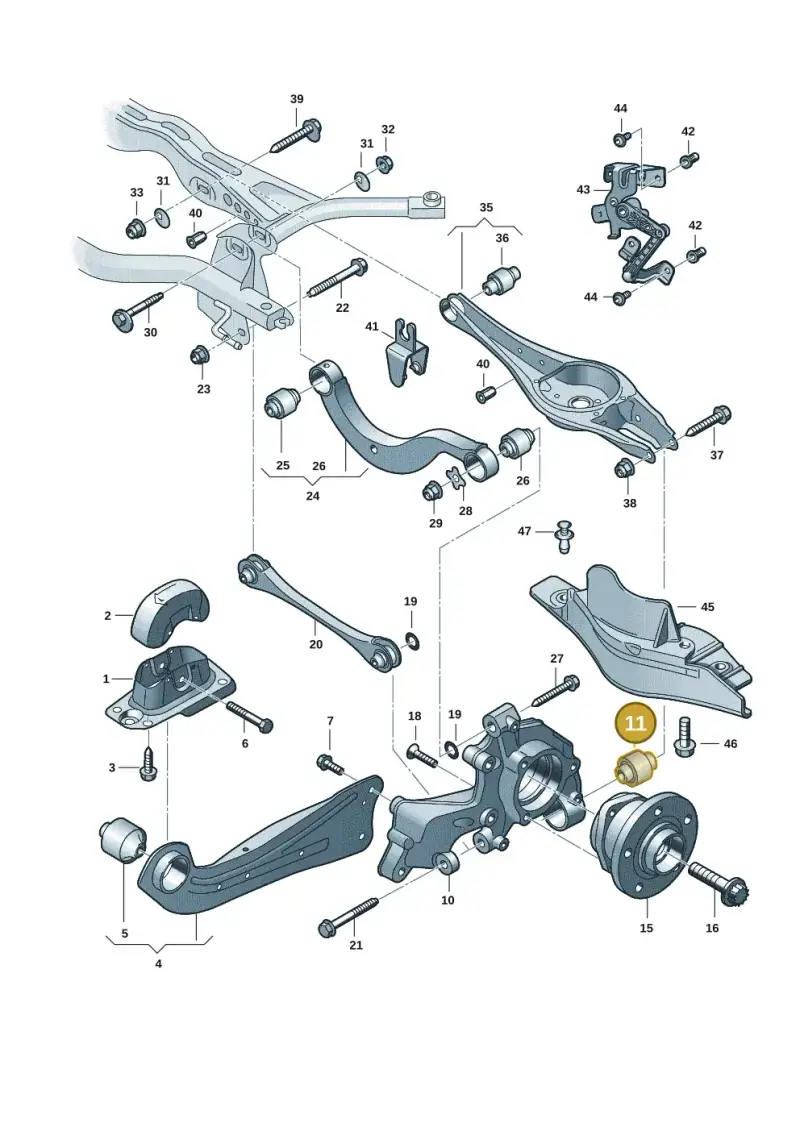 5Q0505553 — Volkswagen Taos 1.4 (2021-2023) diagram 5h0505055, position 11