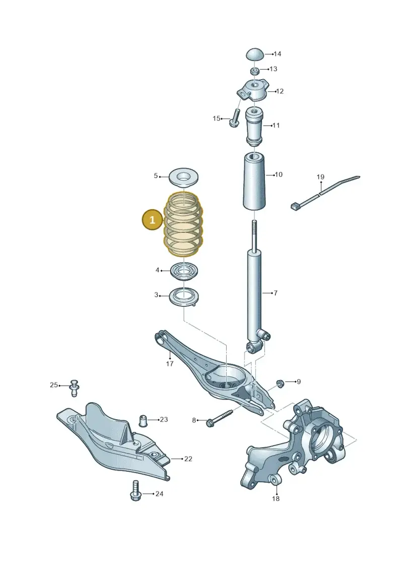 5Q0511115AN — Volkswagen Golf 2.0 (2016-2020) diagram 746511150, position 1