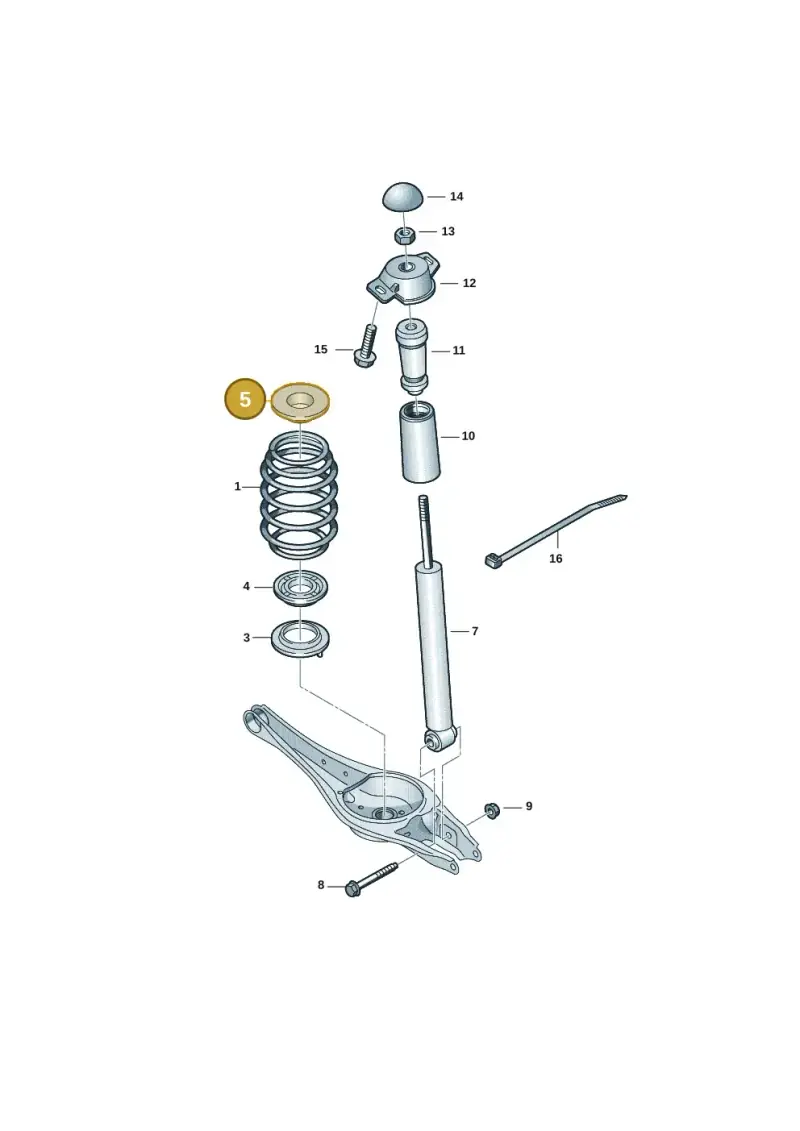 5Q0512149F — Volkswagen Golf 2.0 BlueMotion (2019-2024) diagram 2gk511000, position 5