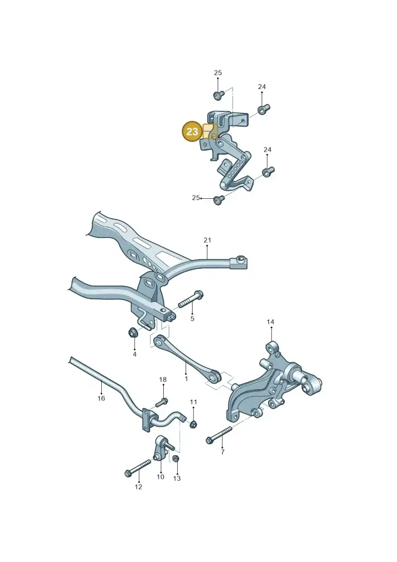 5Q0512521F — Volkswagen Passat saloon (2014-2024) diagram 746501200, position 23