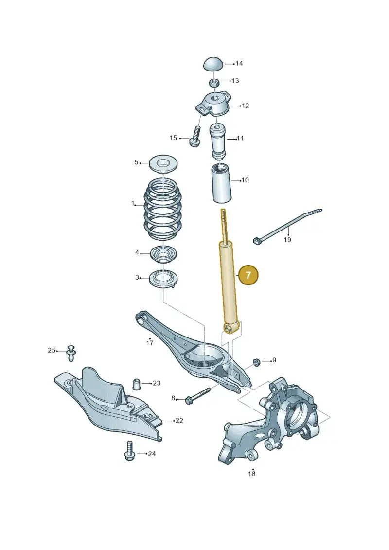5Q0513029MN — Volkswagen Golf 2.0 (2016-2020) diagram 746511050, position 7