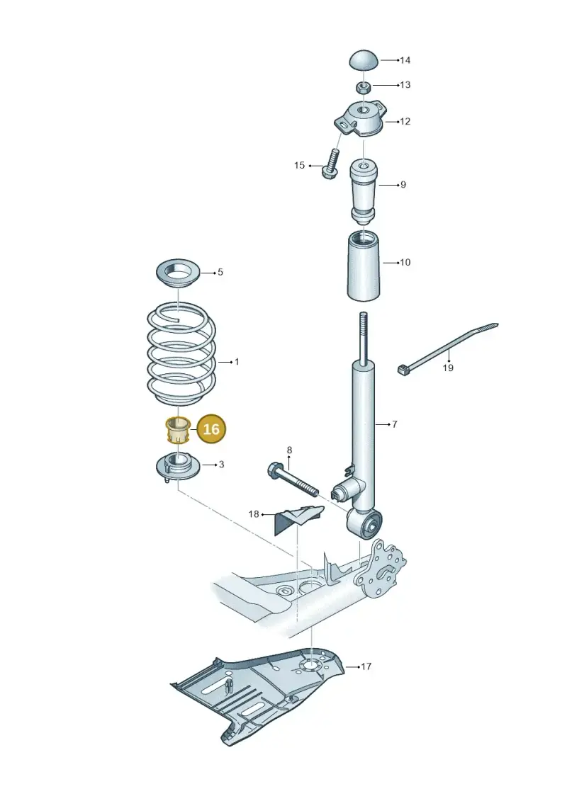 5Q0525691B — Skoda Octavia (2019-2022) diagram 746511100, position 16