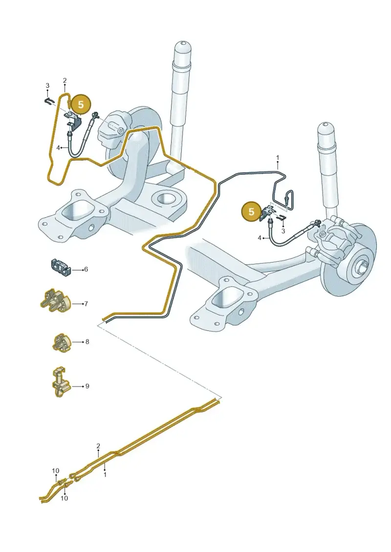 5Q0611794D — Volkswagen Golf 2.0 BlueMotion (2019-2024) diagram 745611310, position 5